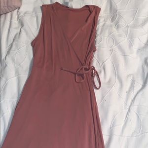 Pink wrap dress